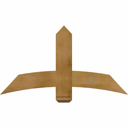 Ekena Millwork Bellingham Rough Sawn Timber Gable Bracket, Western Red Cedar, 48"W x 26"H x 4"D x 6"F, 13/12 Pitch GBW048X26X0406BEL00RWR